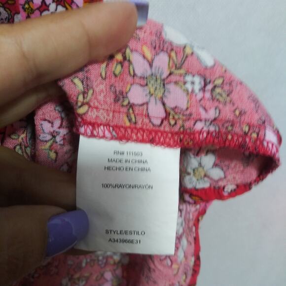 As U Wish Red Floral Babydoll Sleeveless Dress Size XL - Picture 8 of 8